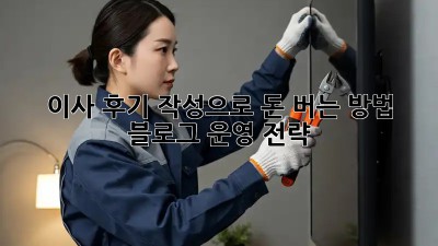 이사 후기 작성으로 돈 버는 방법: 블로그 운영 전략